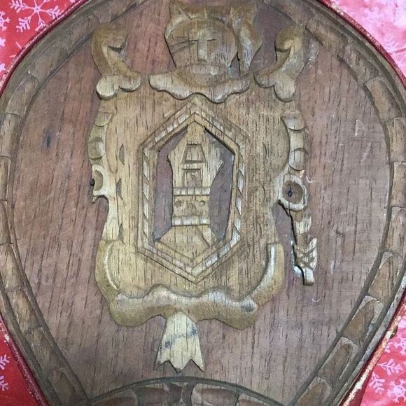 Bellows old wooden bellows with Scottish coat of arms baffle needs repair - Picture 4 of 7